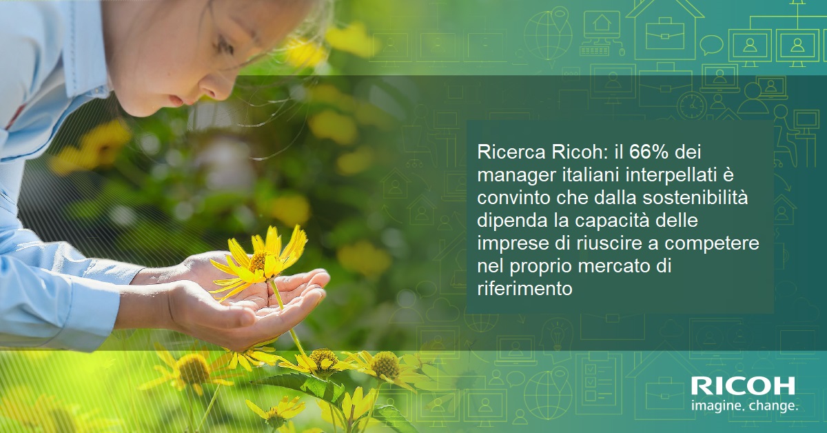 Ricoh, Opinion Matters per Ricoh, le aziende voglio accelerare verso la sostenibilit&agrave;