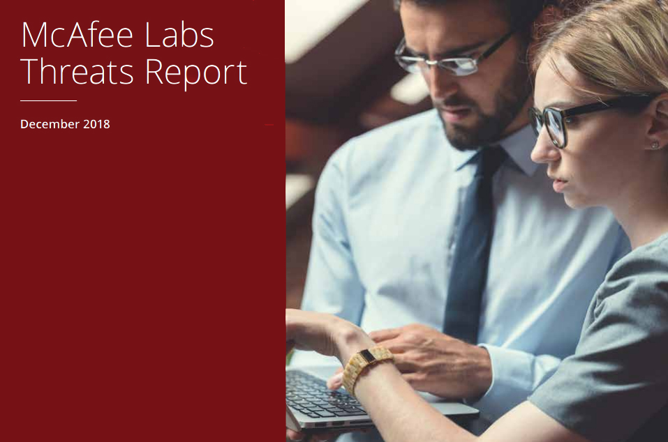 , McAfee Report Dicembre 2018: 480 nuove minacce al minuto