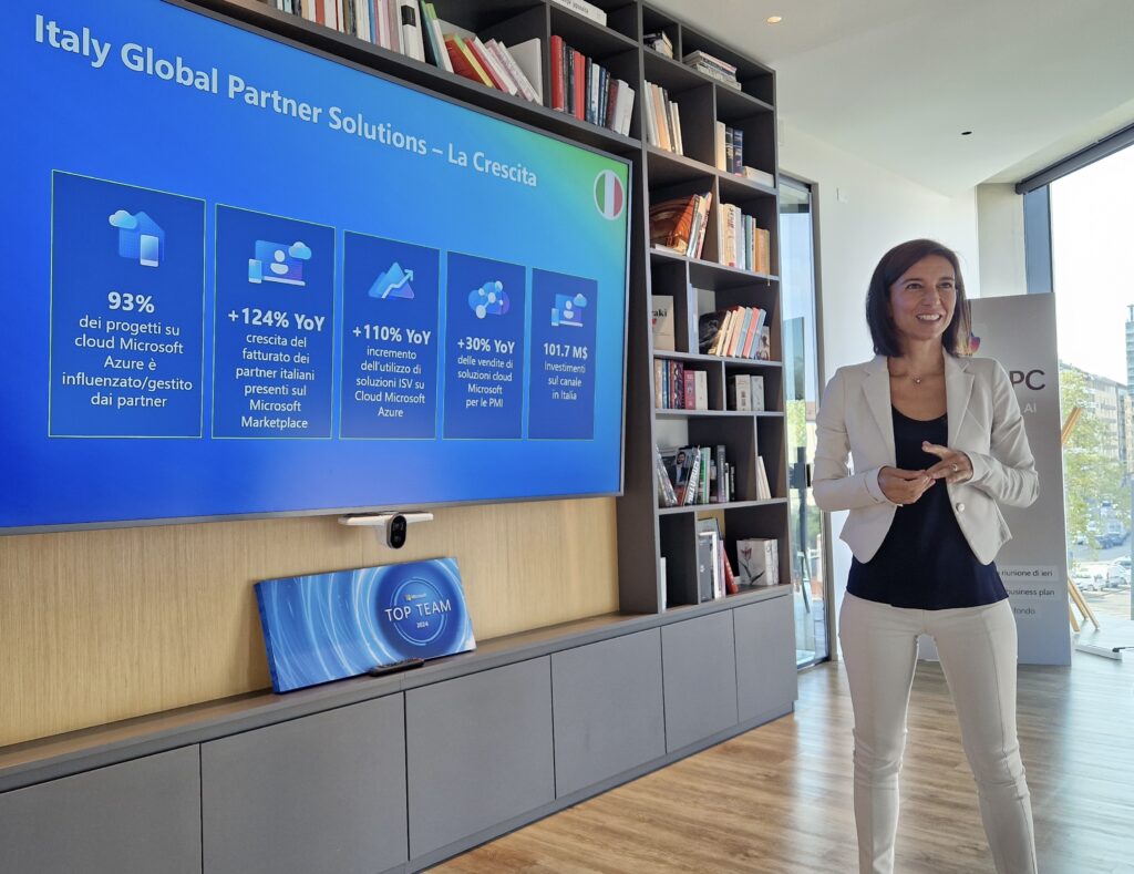 Sara Anselmi, direttrice della divisione Global Partner Solutions di Microsoft Italia