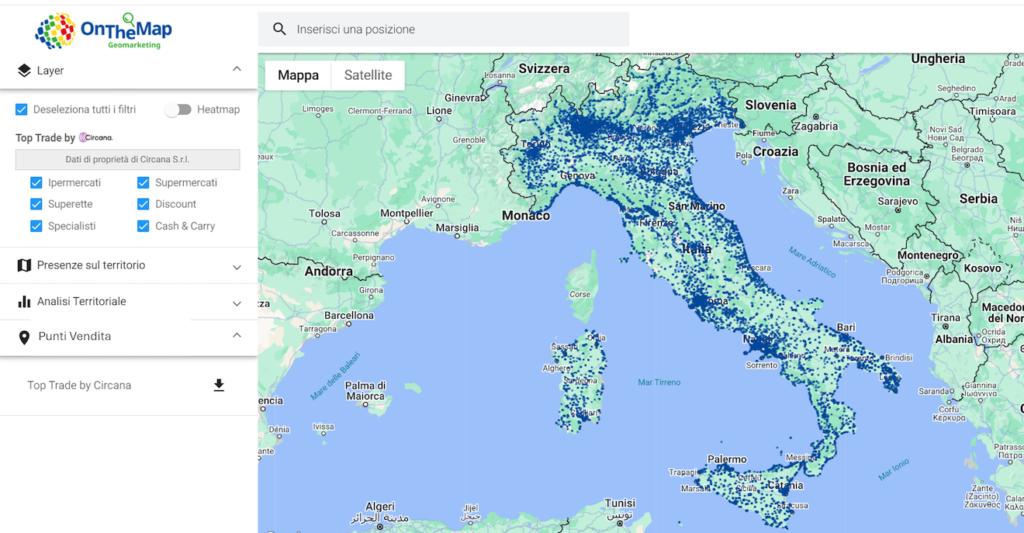 Top Trade OnTheMap analisi territoriale accurata per la Distribuzione Moderna e il Retail, Top Trade OnTheMap analisi territoriale accurata per la Distribuzione Moderna e il Retail